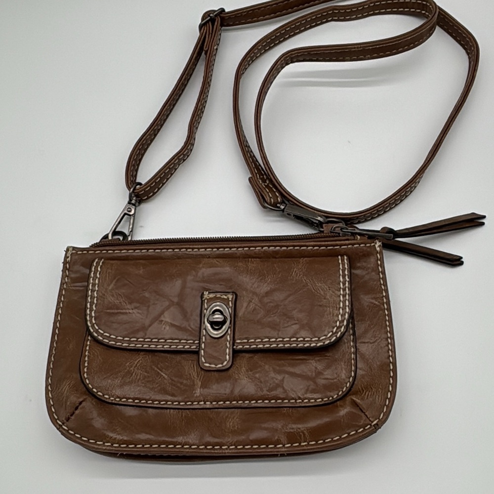 Coral Ridge Brown Leather Crossbody Bag